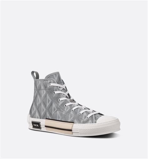 dior grey diamond canvas sneakers